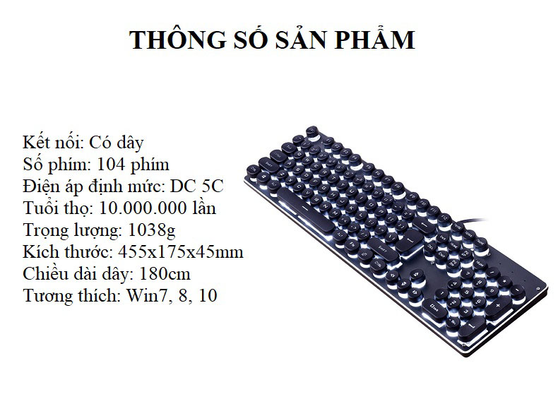 Bàn phím giả cơ h.100  cao cấp