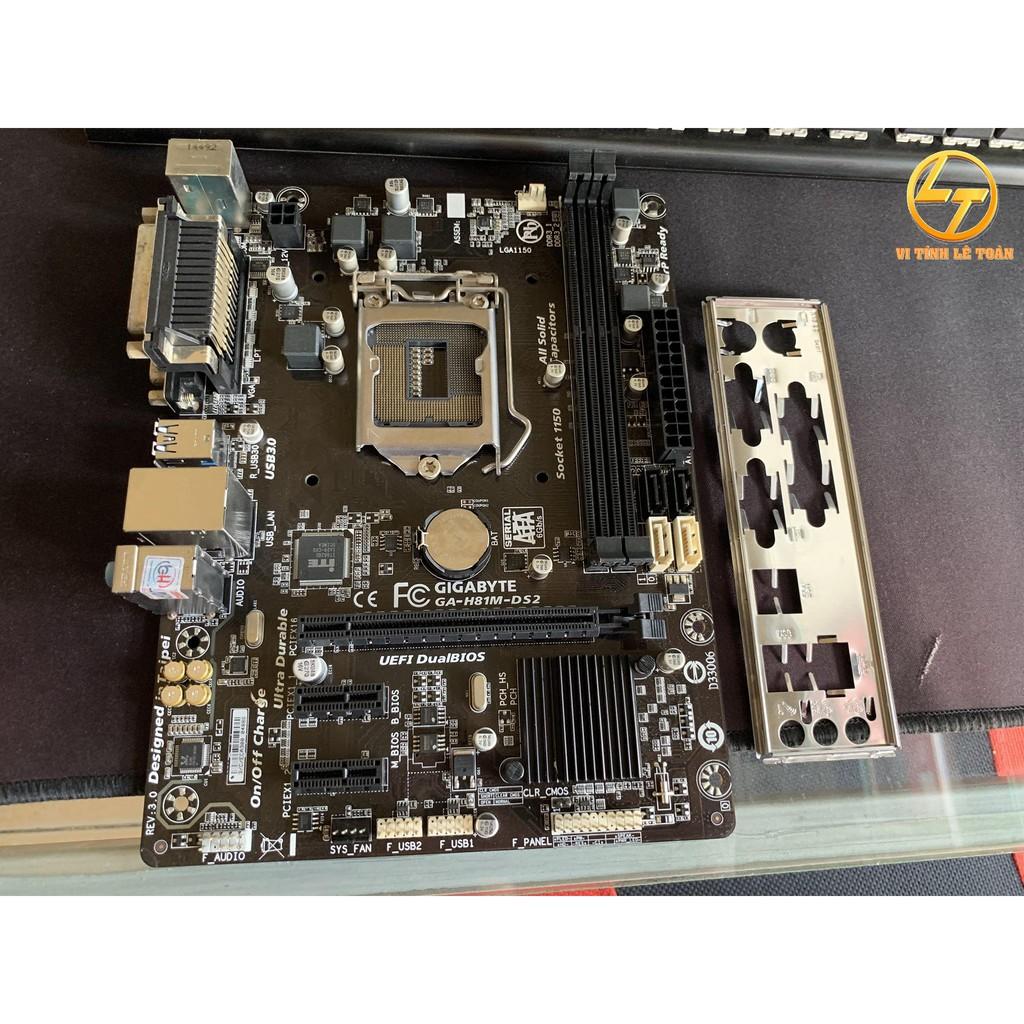 Mainboard GIGABYTE H81-DS2 Ver 3.0 Socket 1150 - Hàng máy lạnh đẹp keng- Hàng Chính Hãng