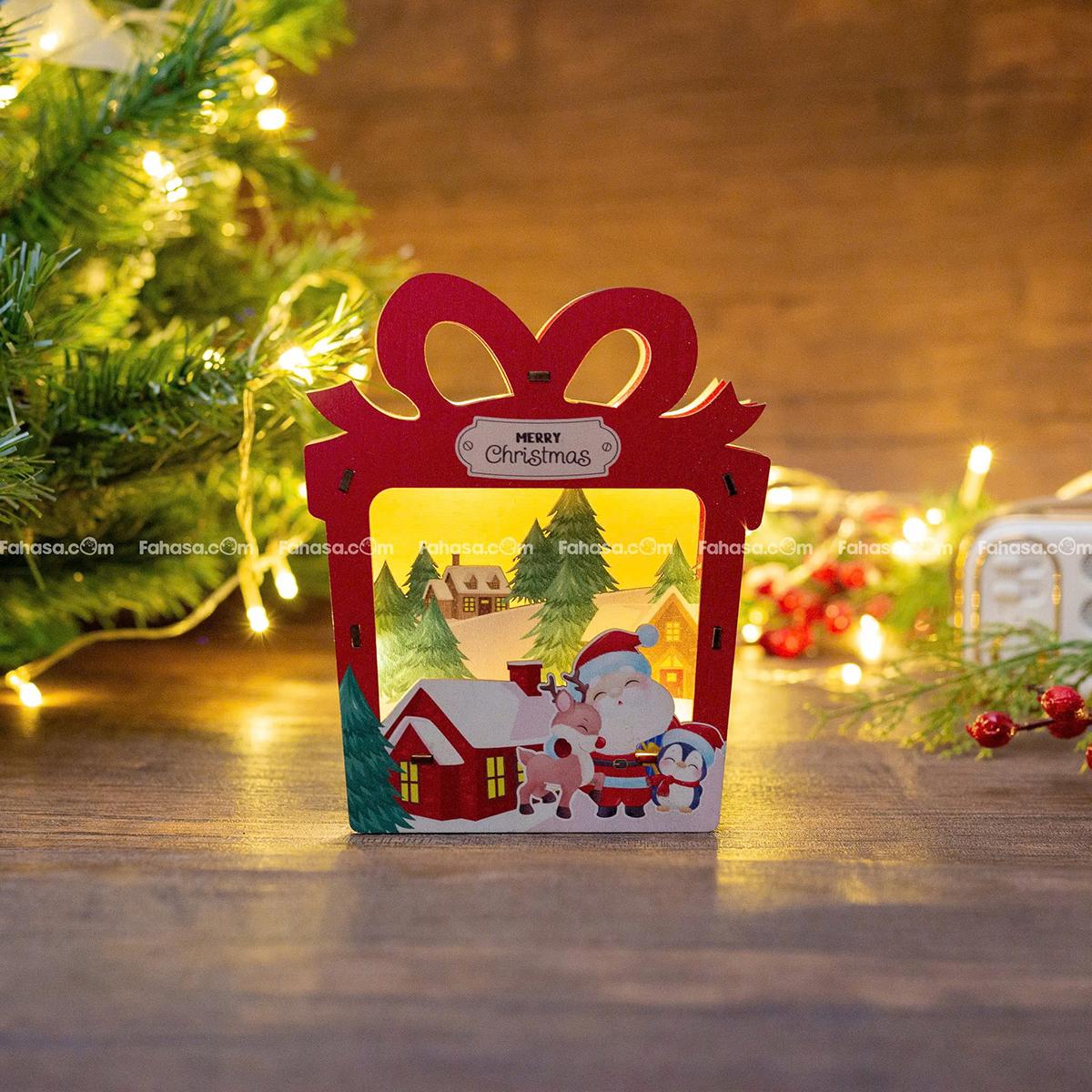 Đèn Gỗ Trang Trí Giáng Sinh - Bách Mộc - Hộp Quà Cây Thông