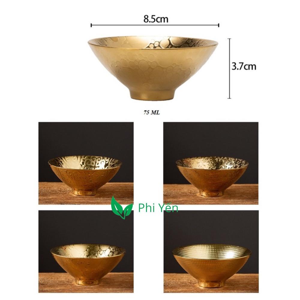 Chén Sứ Cảnh Đức dát vàng 24K