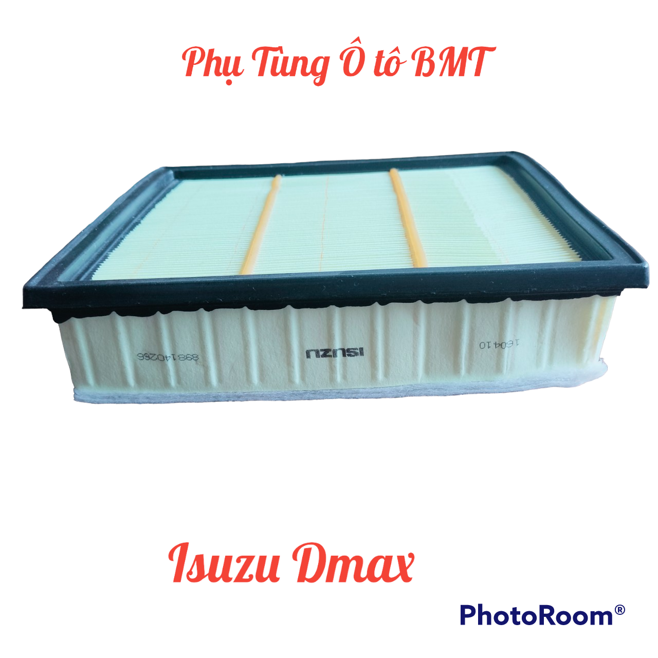 Lọc gió động cơ ISUZU Dmax 2012 trở lên, kích thước 23cmx26cmx6cm, mã lọc 98140266