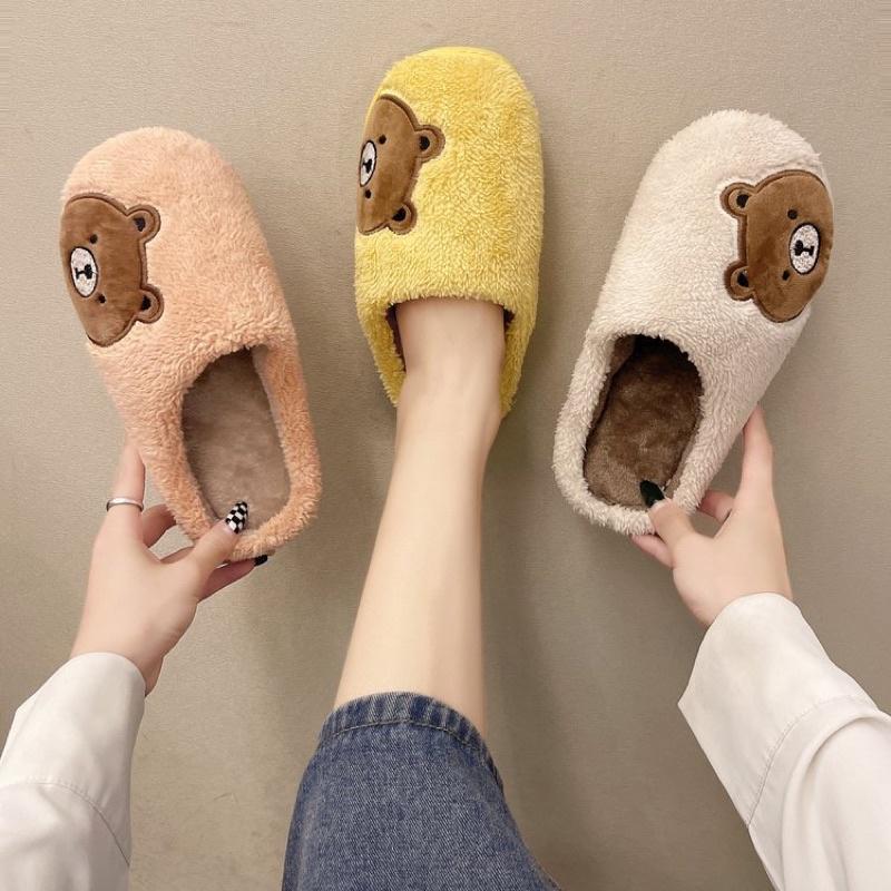 Dép bông Gấu Nâu Brown đi trong nhà, văn phòng cho nam nữ