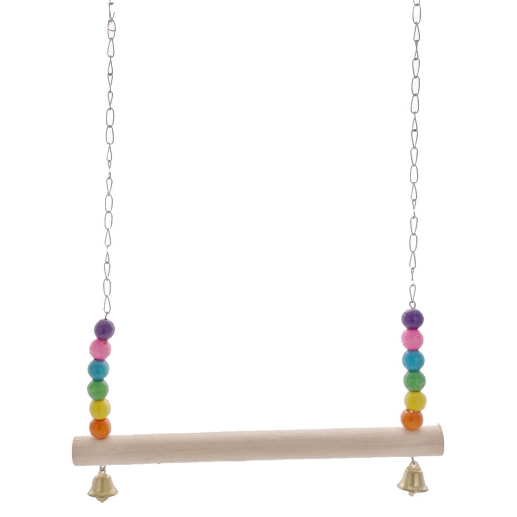Pet Chicken Swing Toys Wooden Birds Stand Perch Parrot Chew Toys for Hens Large Bird Parrot Macaw Training