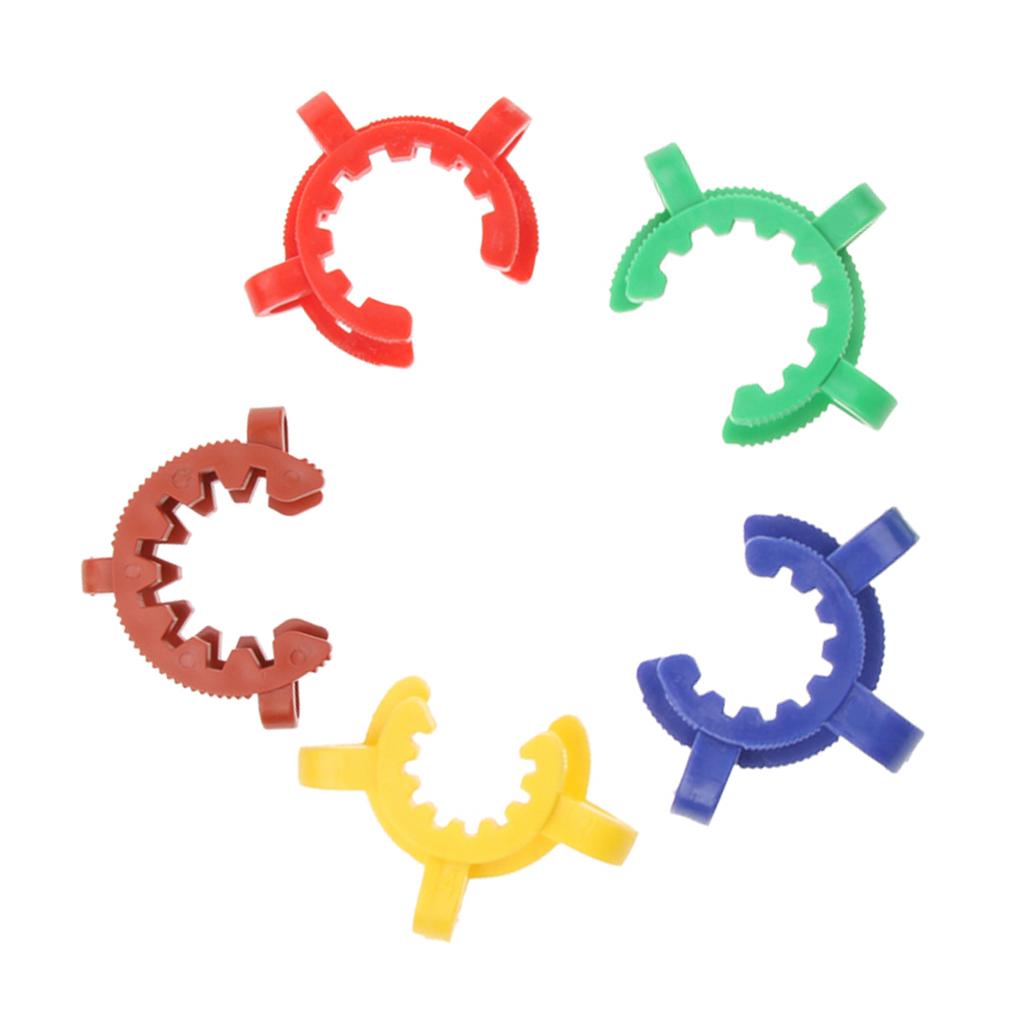 5pcs Polyacetal Keck Clamps Standard Taper Clips For Glass Ground 14-40 Mm