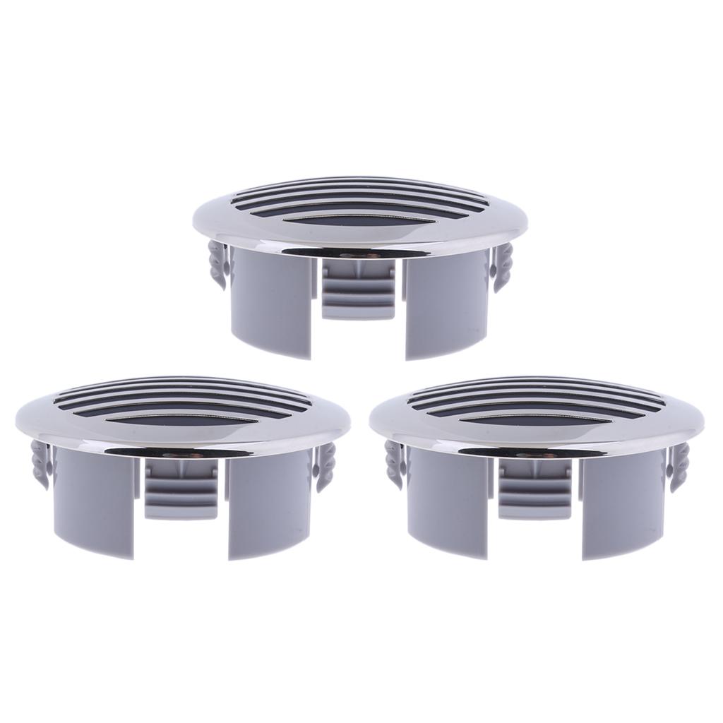 3Pcs 3" RV Marine Boat 316 Stainless Steel Round Air Flow Vent 81932SS-