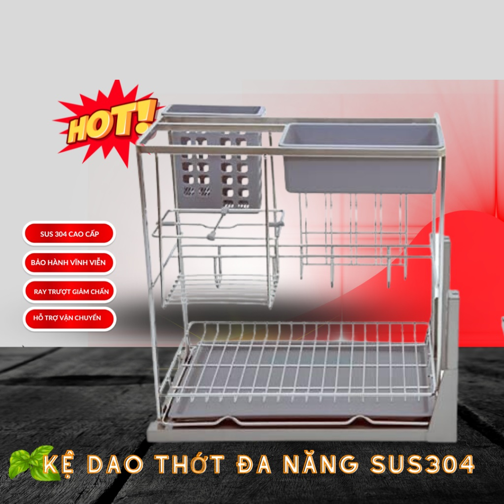 Kệ Dao Thớt Đa Năng Cao Cấp Eurotek Kiểu Dáng Sang Trọng, Hiện Đại, Bắt Mắt