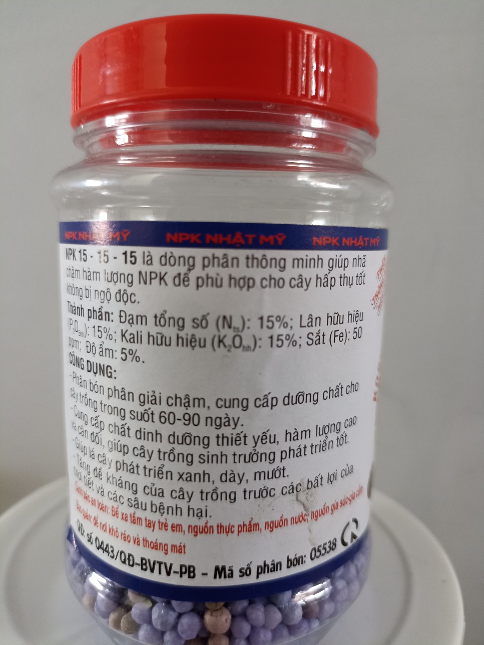 Phân tan chậm thông minh Hàn Quốc NPK 15-15-15 - chai 150 gram