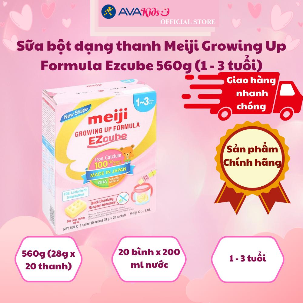 Sữa bột dạng thanh Meiji Growing Up Formula Ezcube 560g (1 - 3 tuổi)