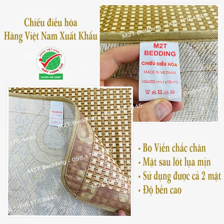 Chiếu điều hòa sợi mây Cao cấp mát mềm mịn thoáng khí - chiếu trải giường đủ kích thước 1m2, 1m5, 1m6, 1m8, 2m2