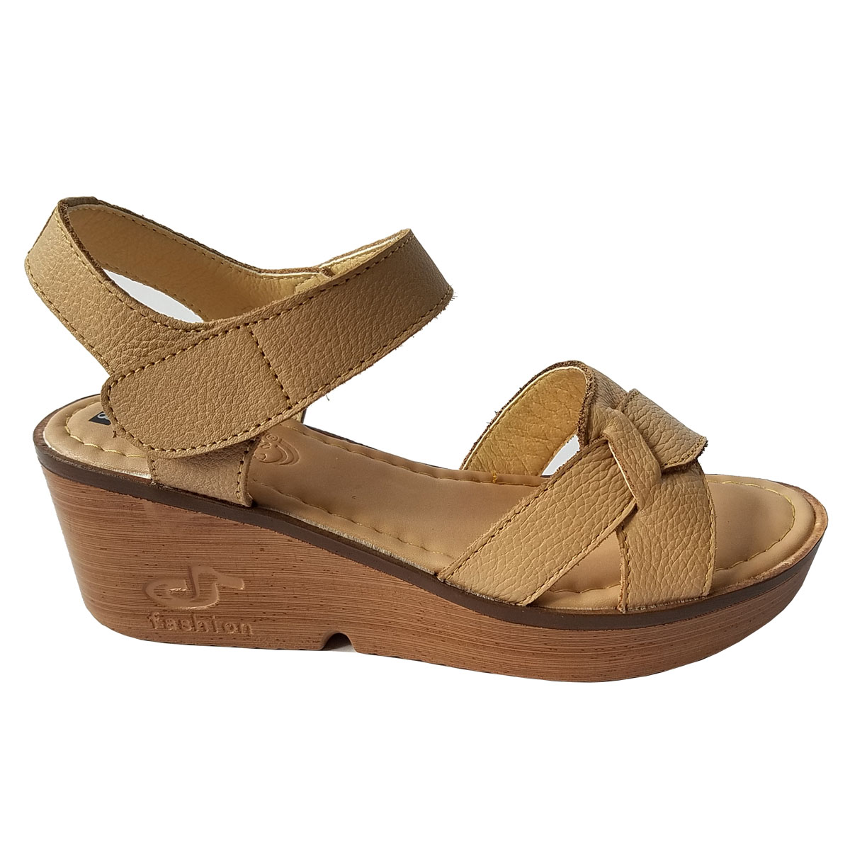 Giày Sandal Xuồng Nữ Da Bò Thật BIGGBEN Cao 5cm SDX38