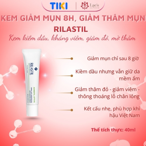 KEM GIẢM MỤN 8H &amp; GIẢM THÂM MỤN – RILASTIL ACNESTIL ATTIVA (+) ANTI-BLEMISH AND ANTI MARKS CARE 40ML
