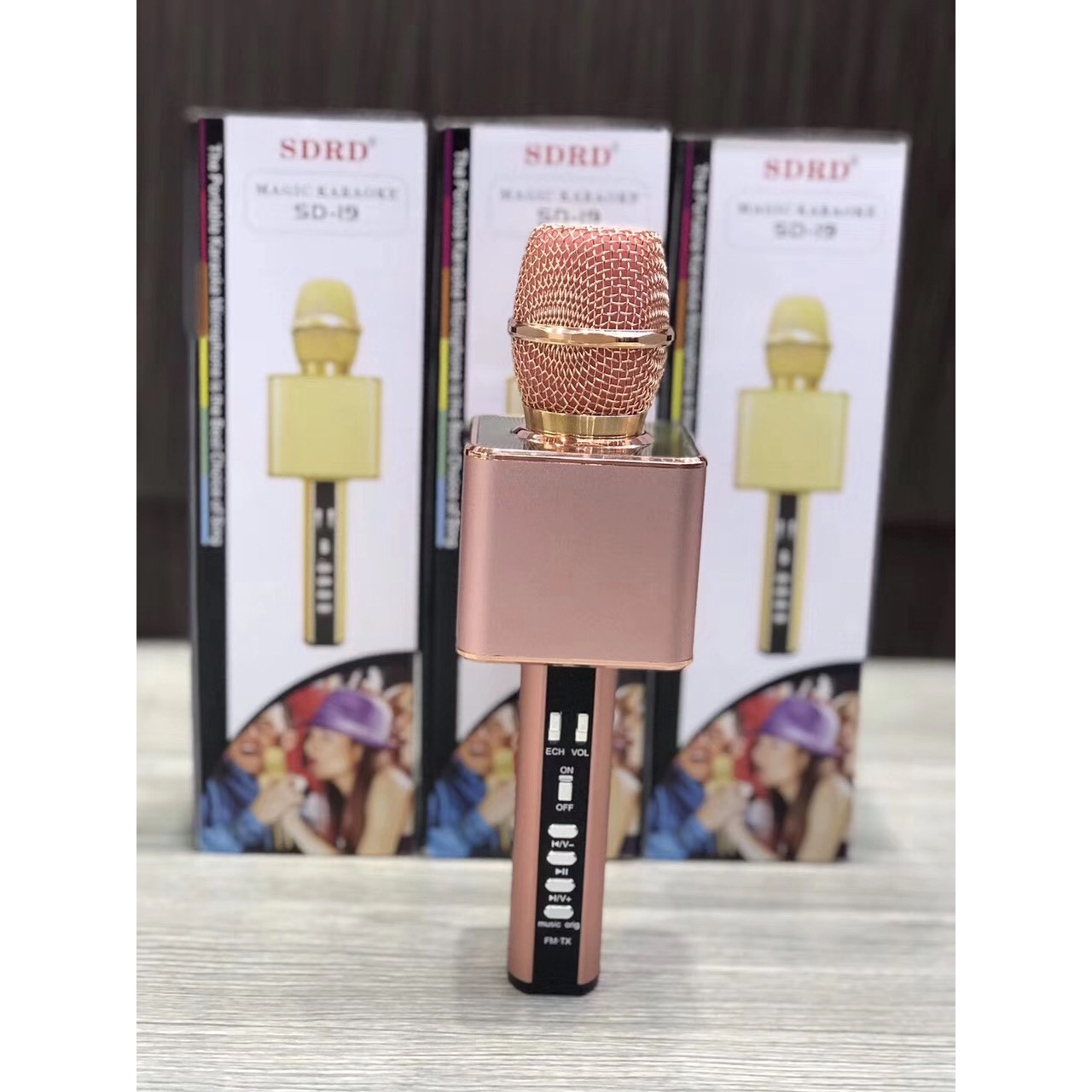 MIC KARAOKE SD-19 KÈM LOA - Hàng Nhập Khẩu