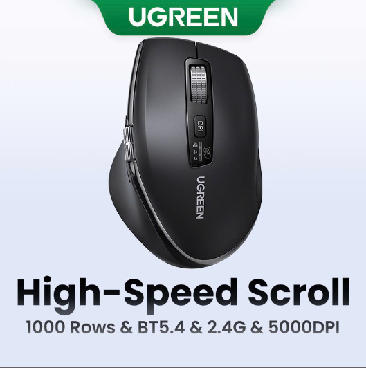 Chuột không dây bluetooth Ugreen 55375 5000DPI 5 cấp độ - Hàng chính hãng