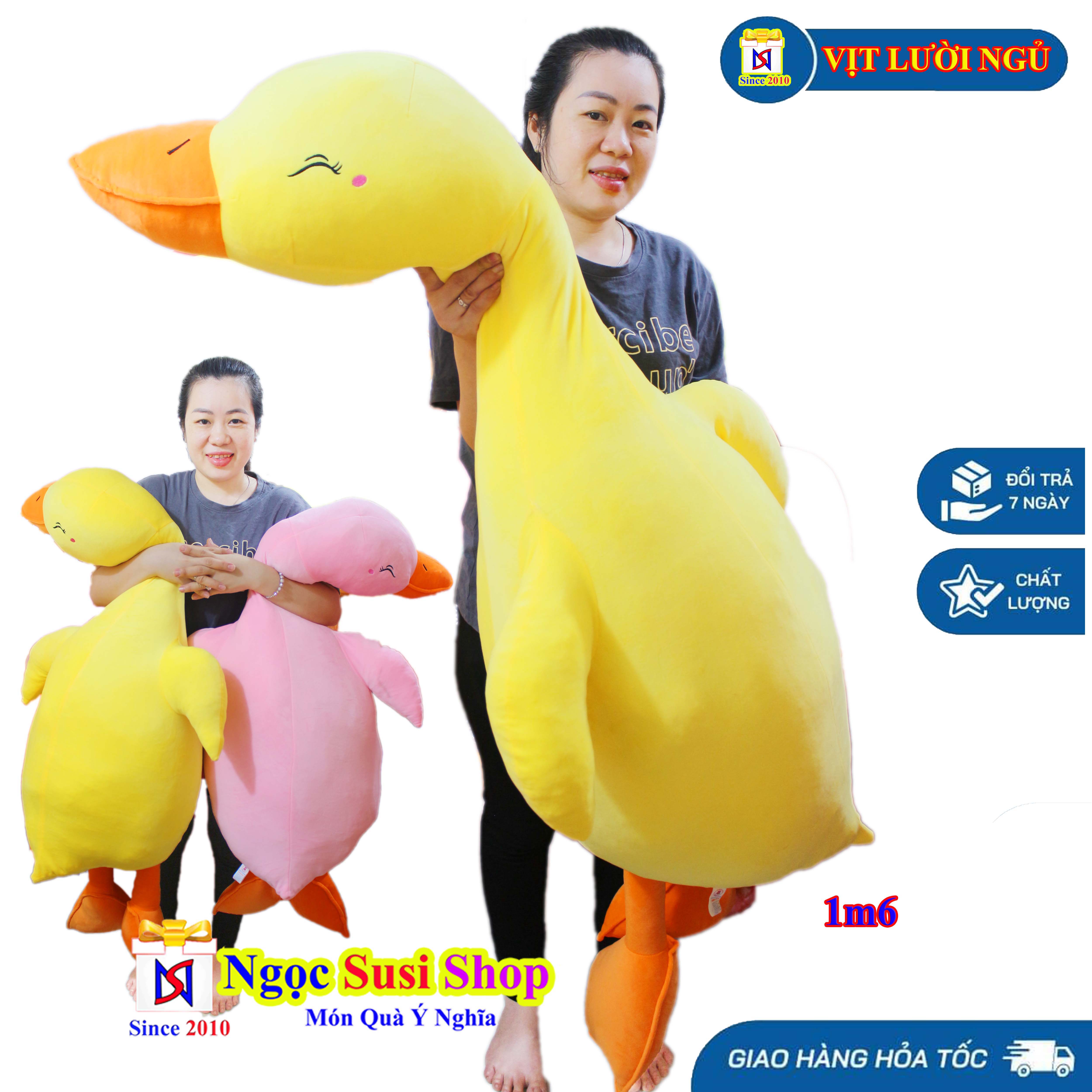 GỐI ÔM VỊT TIKTOK LƯỜI NGỦ KHỔNG LỒ - NGẪU NHIÊN MÀU
