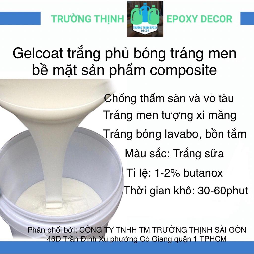 Nhựa Gelcoat Trắng Phủ Lớp Men Bóng Trên Bề Mặt Sản Phẩm, Sơn Gelcoat Phủ Bóng Composite - Trường Thịnh Sài Gòn