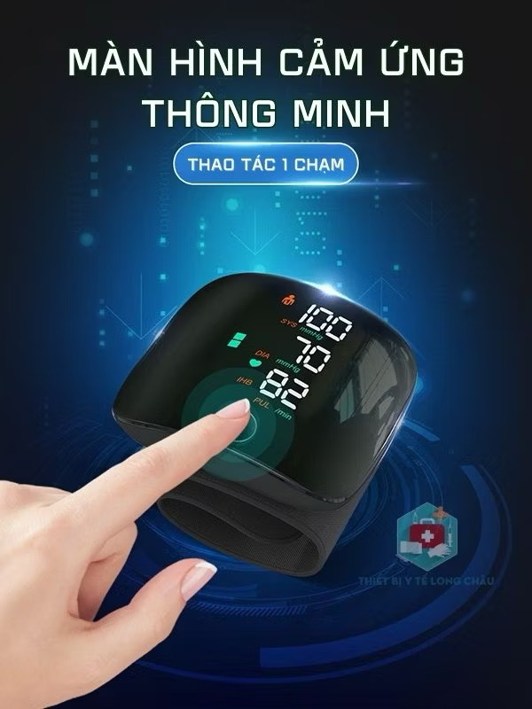 ￼Máy Đo Huyết Áp Cổ Tay Màn Hình LED - Đọc Kết Quả Bằng Tiếng Việt, Sạc Pin, Độ Chính Xác Tuyệt Đối