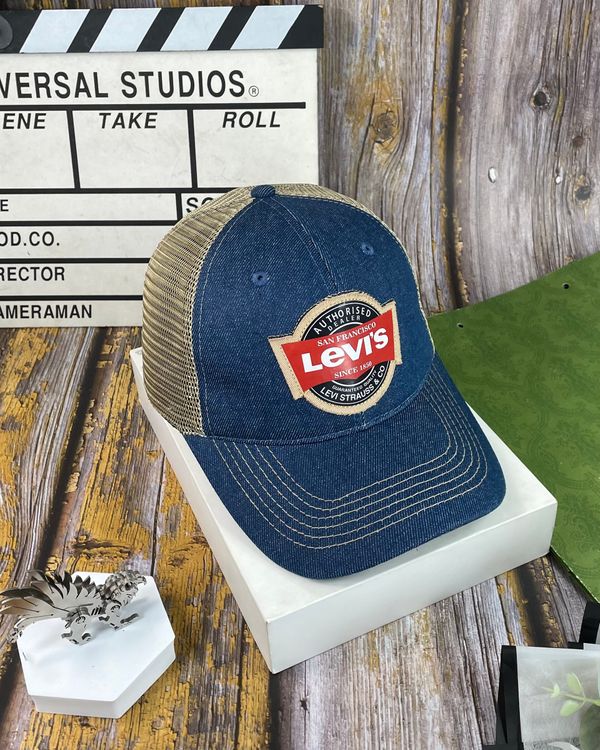 Nón kết, mũ lưỡi trai LV vải jeans phối lưới form chuẩn thời trang cao cấp