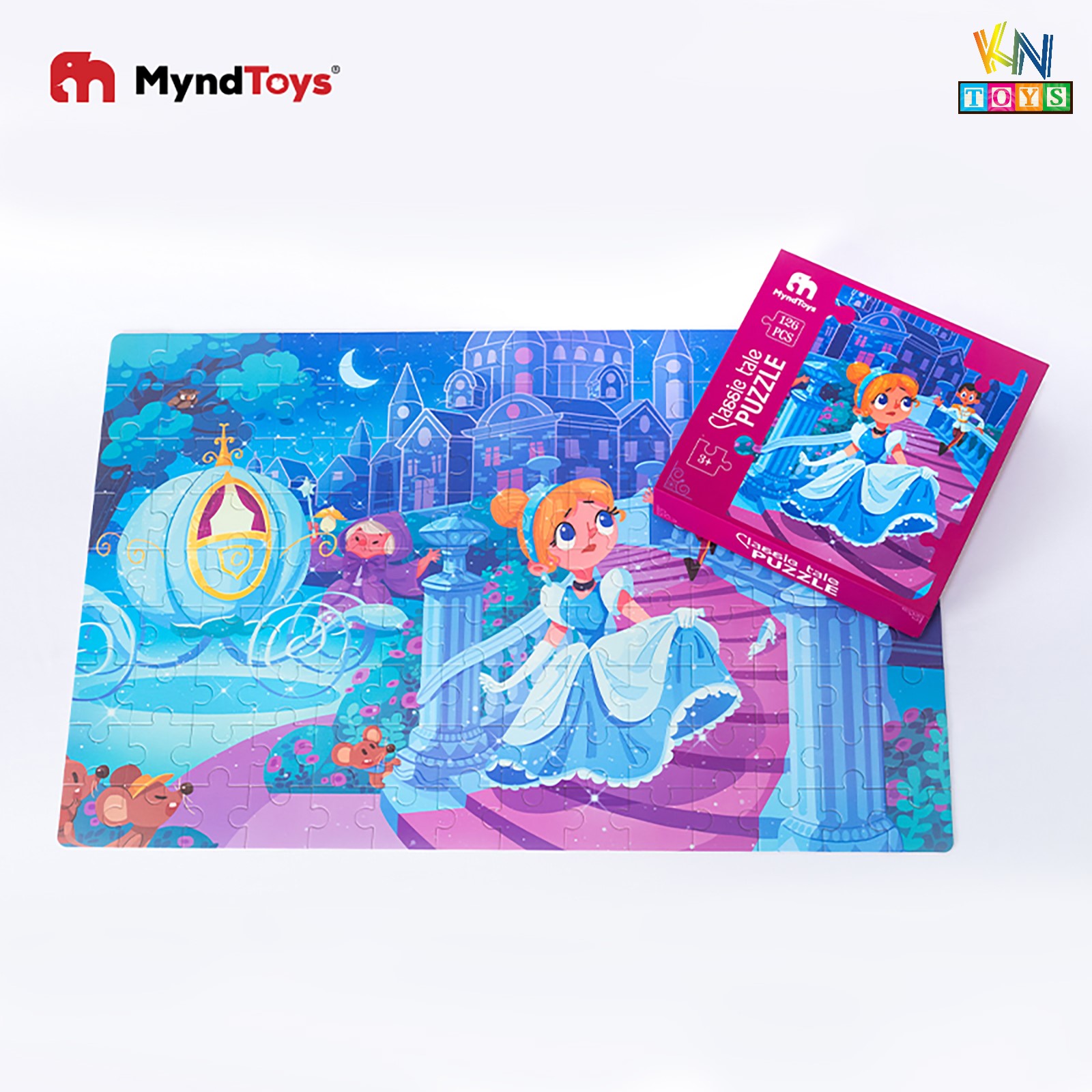 Đồ Chơi Xếp Hình MyndToys - Classic Tale Puzzle – Cinderella (Cô bé Lọ Lem 126 mảnh ghép cho Bé Từ 3 Tuổi)