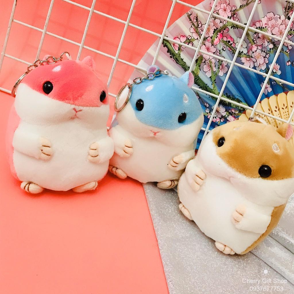 Móc Khóa Gấu Bông Chuột Hamster Dễ Thương Ảnh Thật