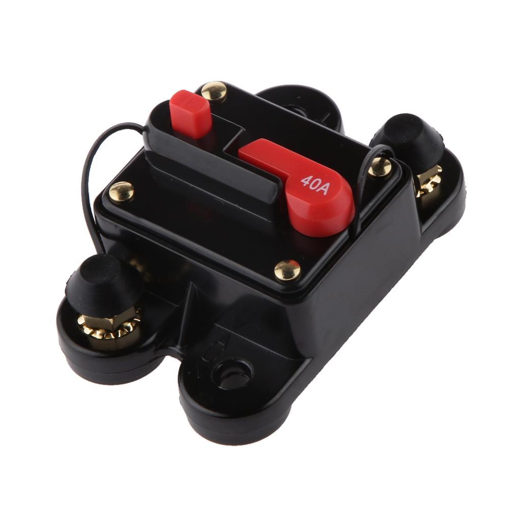 Car Auto Marine Inline Circuit Breaker 40 AMP Manual Reset Audio Fuse Holder