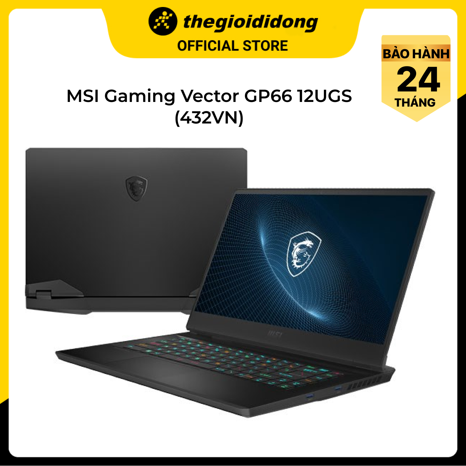 Laptop MSI Gaming Vector GP66 12UGS i7 12700H/16GB/1TB SSD/8GB RTX3070Ti/165Hz/Balo/Chuột/Win11 (432VN) - Hàng chính hãng