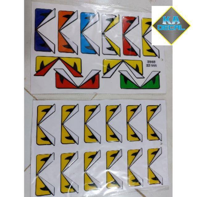 Tem logo sticker mắt khủng long nổi