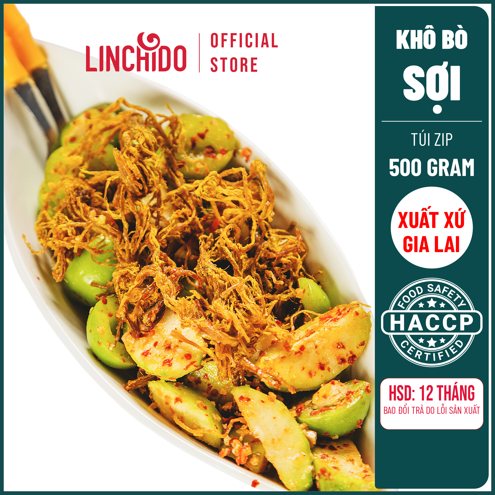 KHÔ BÒ SỢI - Tùng Phương Du Ký - Loại 500 Gram (TÚI ZIP TIỆN LỢI )