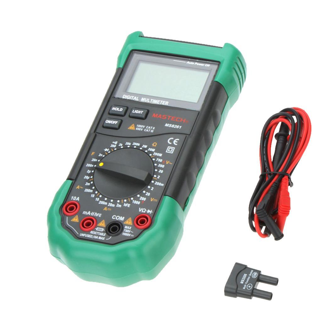 MASTECH MS8261 Digital Multimeter AC DC Capacitance Resistance Tester Meter