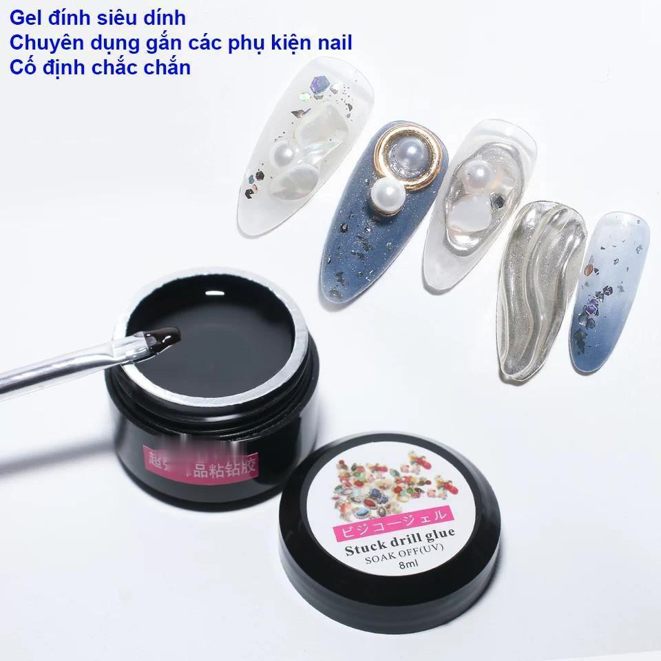 Gel đính charm đá nail , hũ gel gắn đá phụ kiện móng stuck drill glue 8ml chuyên dụng cho dân làm nail