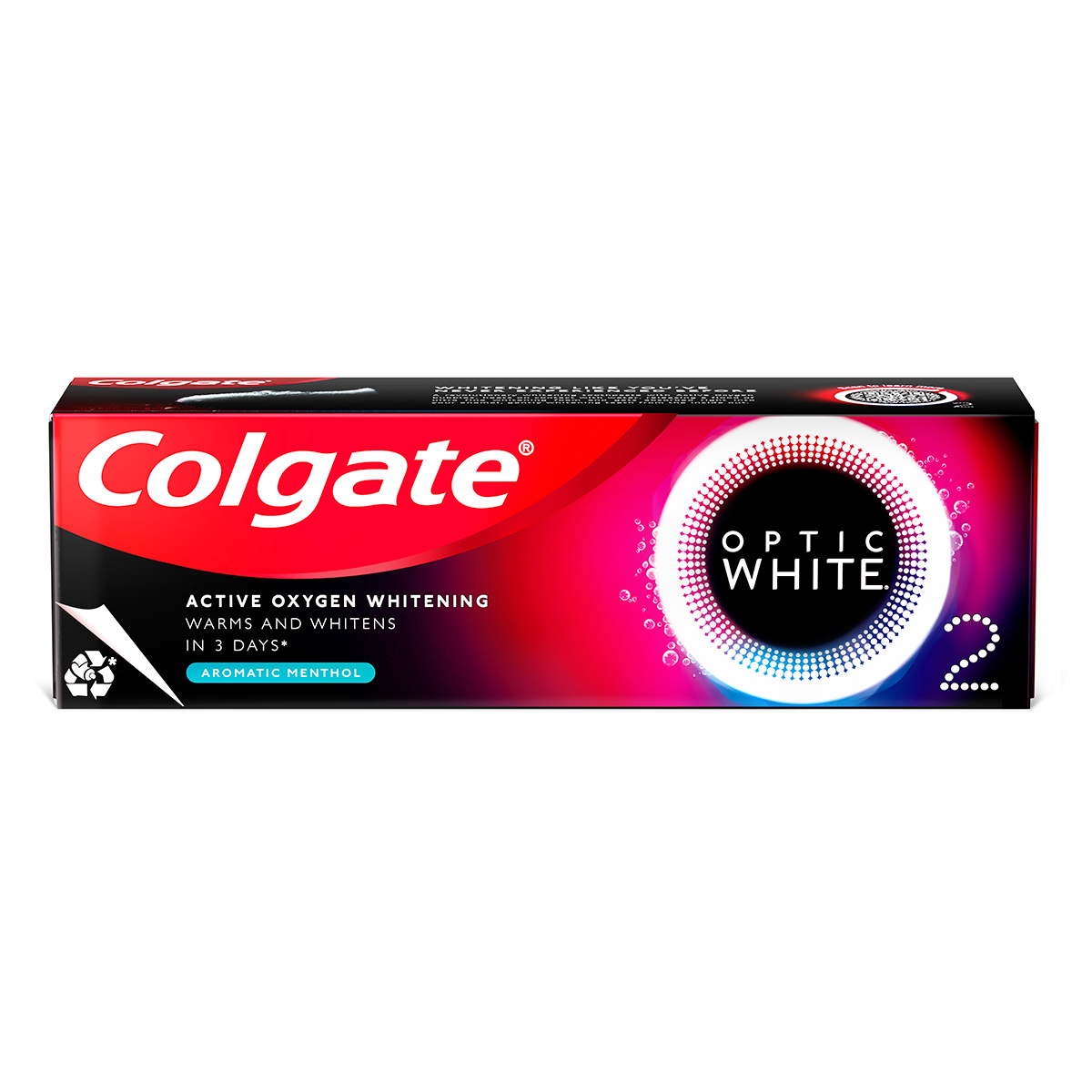 Bộ 2 Kem Đánh Răng Colgate Optic White O2 làm trắng răng đột phá với Oxy Hoạt Tính 85g/ tuýp