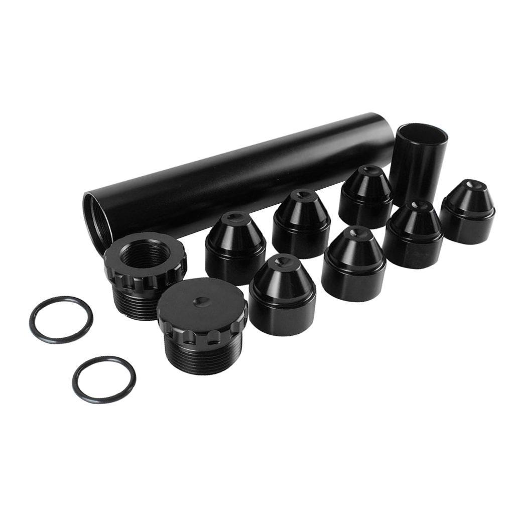 3-5pack 6in Aluminum Automotive Fuel Filter Car Oil Fuel Filter 1/2''-28 Black