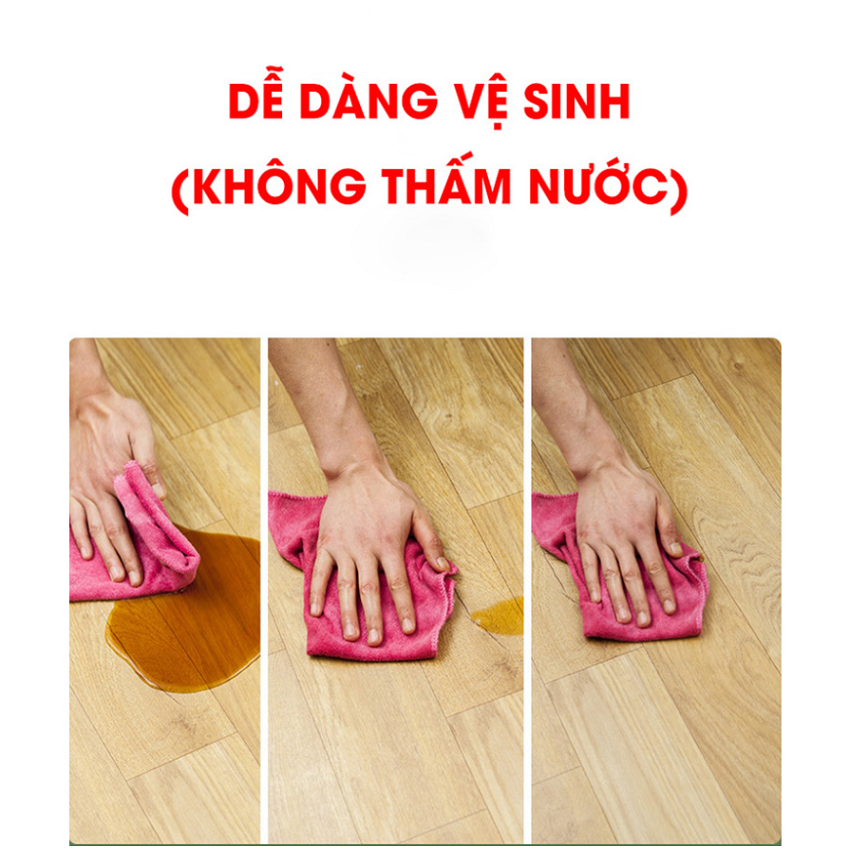 Thảm nhựa Simily giả gỗ màu xám nhạt trải sàn chống thấm nước khổ rộng 1m cắt theo yêu cầu