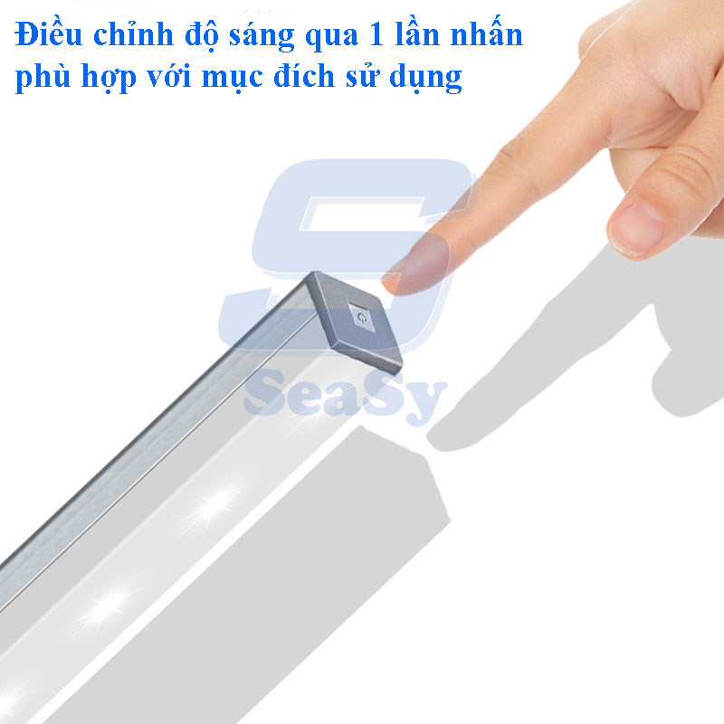 Đèn Đọc Sách, Đèn Làm Việc Không Dây SeaSy SS60, Đèn Cảm Ứng Siêu Nhạy, Cảm Biến Chuyển Động Thông Minh, Sạc Pin Tích Điện, Điều Chỉnh Độ Sáng Qua 1 Lần Nhấn, Ánh Sáng Bảo Vệ Mắt, Dùng Làm Đèn Học, Đèn Làm Việc, Đèn Ngủ– Hàng Chính Hãng