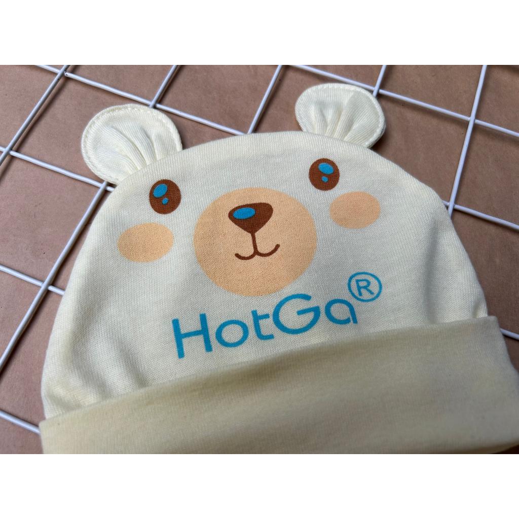 Set Nón Bao Tay Bao Chân Tai Gấu Cotton Màu HOTGA cho bé sơ sinh