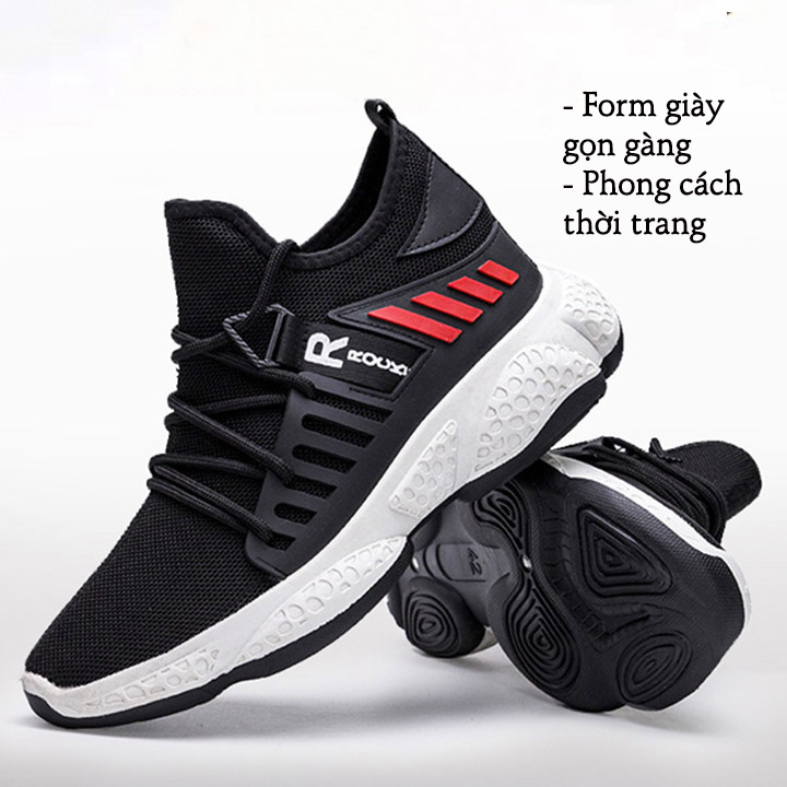 Giày Thể Thao Sneaker Nam , Đế Êm, Nhẹ Thoáng Khí, Thích Hợp Đi Chơi, Đi Hoc, Đi Làm, Đế Cao Su Đúc, Chống Trơn Trượt, Hạn Chế Mòn Đế, Miếng Lót Giày Cấu Trúc Tổ Ong Tảo Cảm Giác Êm S327 - 43