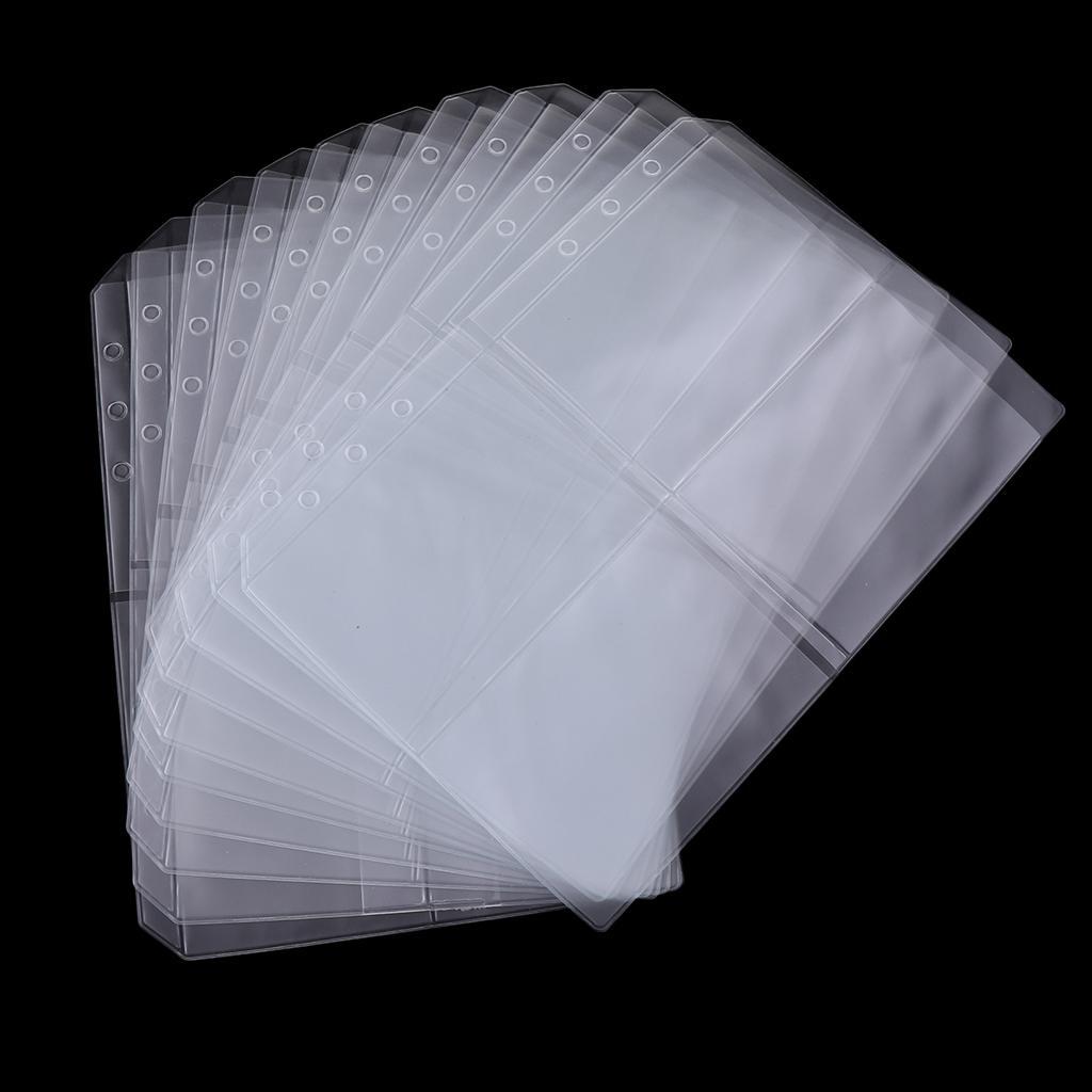 30x Clear Binder Pocket 100% Recycled A5 Ring Binder for 6-Ring Loose Leaf