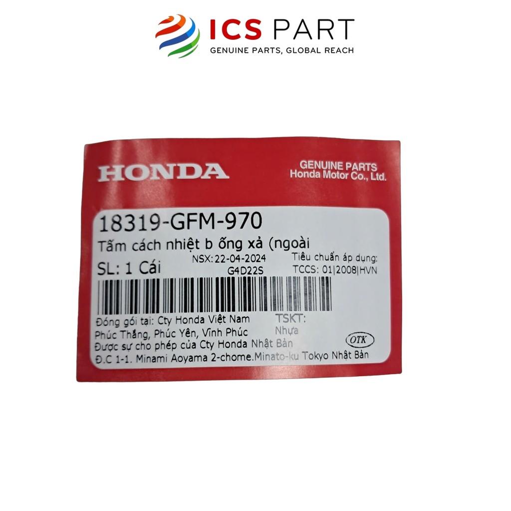Ốp Pô (Chắn Nhiệt Ống Xả) HONDA Lead 110 Ngoài Nhũ Bạc (18319GFM970)