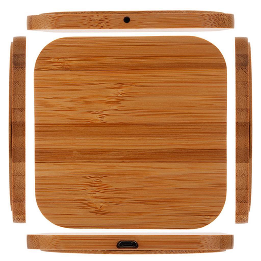 Portable Qi Wireless Charger Bamboo Wood Mat Pad for 8/8 Plus S7 S8