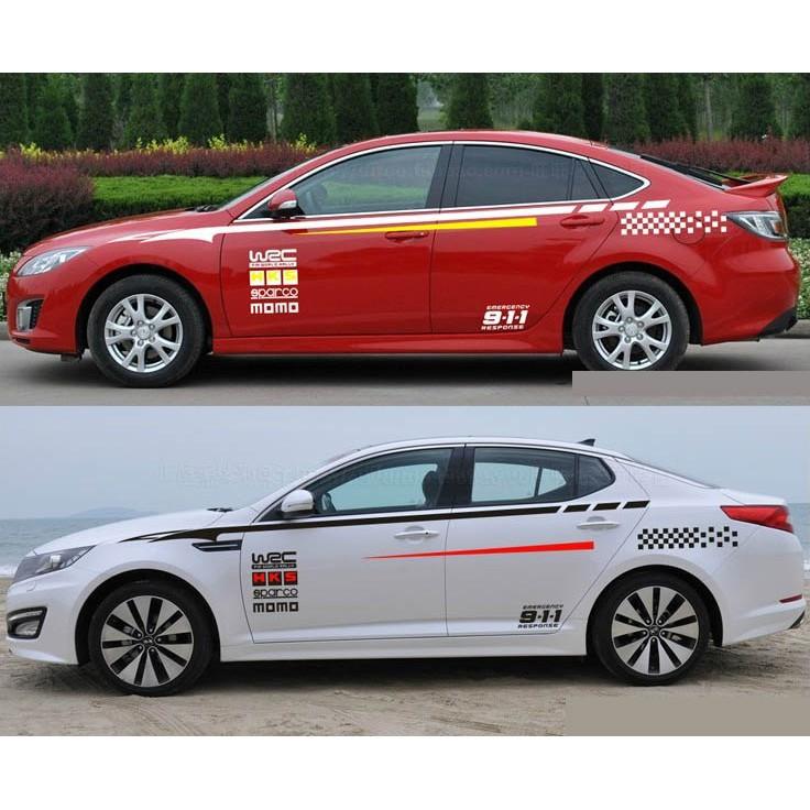 Bộ Tem Decal WRC 911 Dán Sườn Xe ô Tô Ms-05