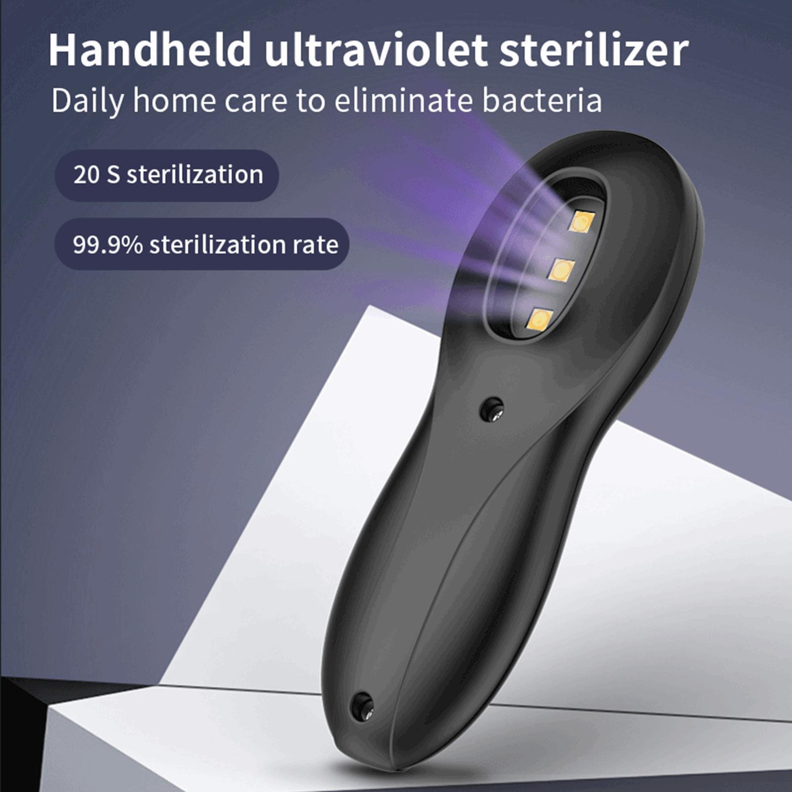Hand-Held UV Light Sanitizer with 3 LED for Car Travel Office
