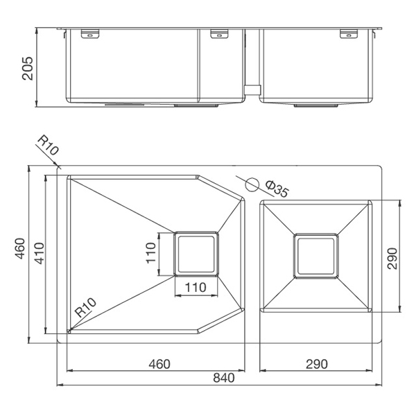 Chậu rửa chén inox Malloca MS 610T