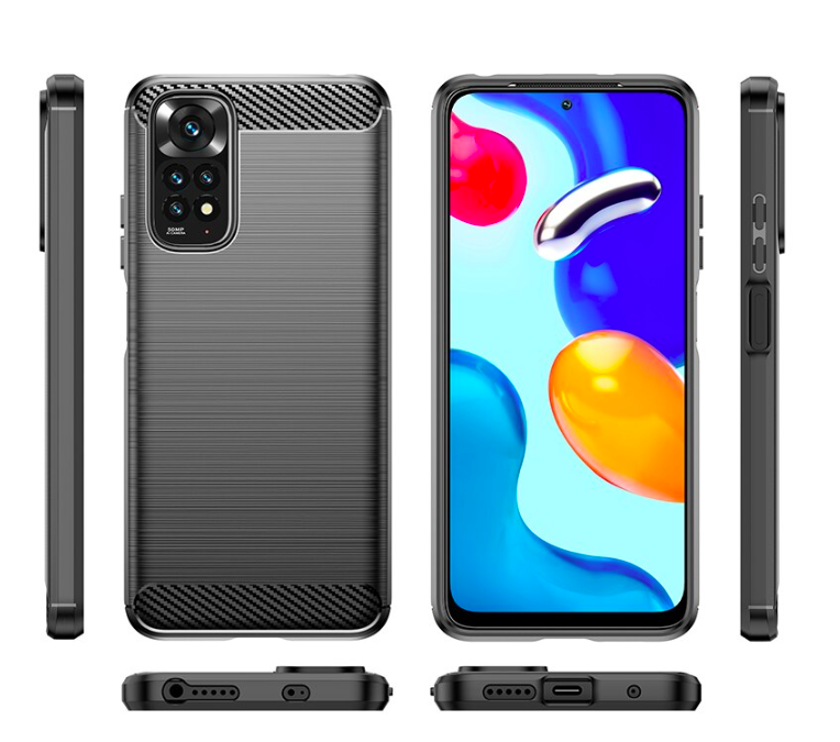 Ốp lưng chống sốc Vân Sợi Carbon cho Xiaomi Redmi Note 11 Pro 4G / 5G - Hàng nhập khẩu
