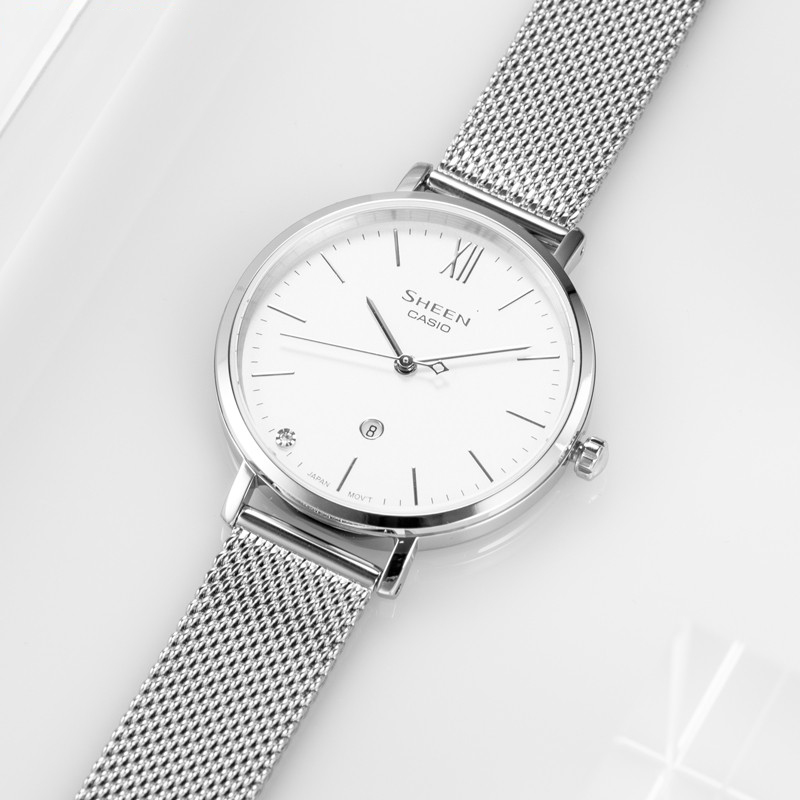 Đồng hồ nữ dây kim loại Casio Sheen chính hãng SHE-4539M-7AUDF