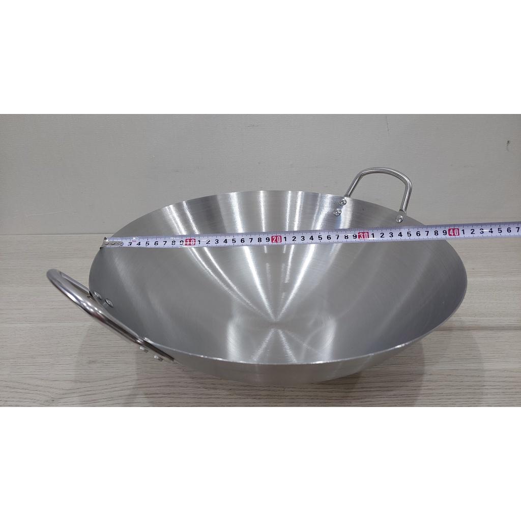 Chảo inox cao cấp 2 quai nhám size 40cm, 45cm chuyên dùng nhà hàng