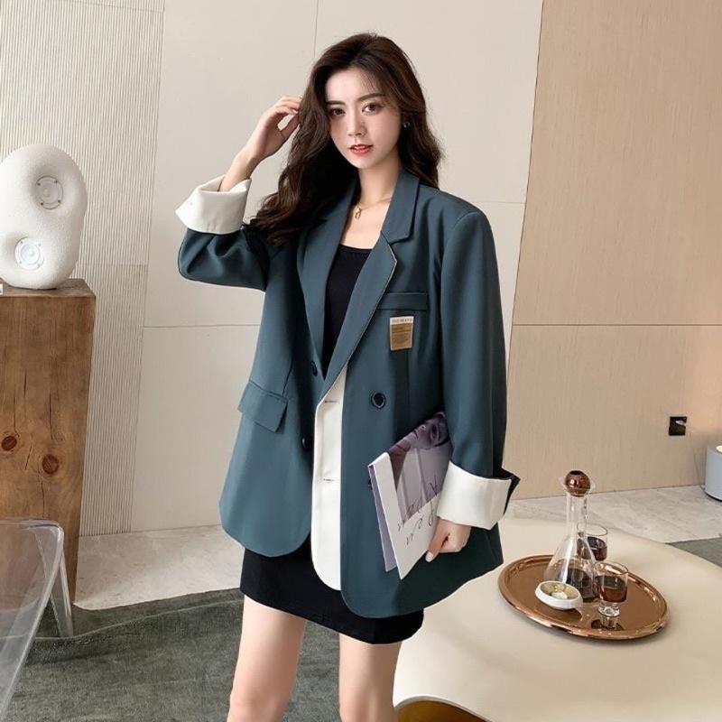 Áo Khoác Blazer nữ Form Suông phong cách hàn quốc mẫu mới đẹp mã RB03