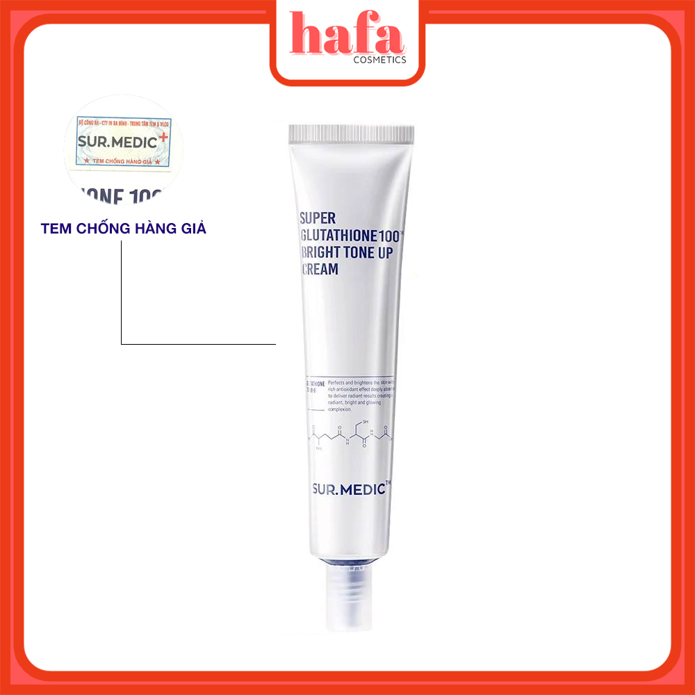 Kem Dưỡng Trắng Da, Chống Lão Hóa Sur.Medic Super Glutathione 100 Bright Tone Up Cream 40ml