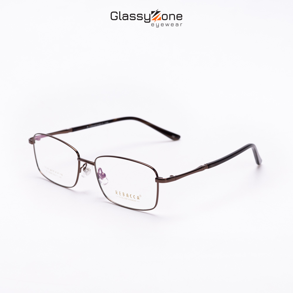 Gọng kính cận, Mắt kính giả cận kim loại Form vuông Unisex Nam Nữ Jethro - GlassyZone