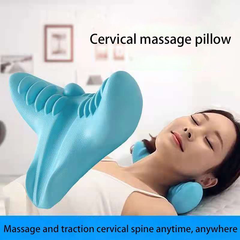 Gối Kê Cột Sống Cổ Massage Thư Giản, Có Vân Bấm Huyệt Lưu Thông Máu, Giảm Tê Nhức, Cải Thiện Giấc Ngủ