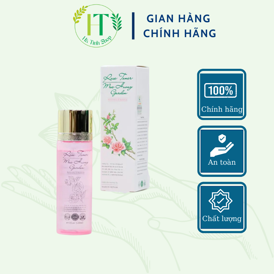 Toner hoa hồng Thanh Mộc Hương cấp ẩm dưỡng da căng sáng mịn màng 120ml