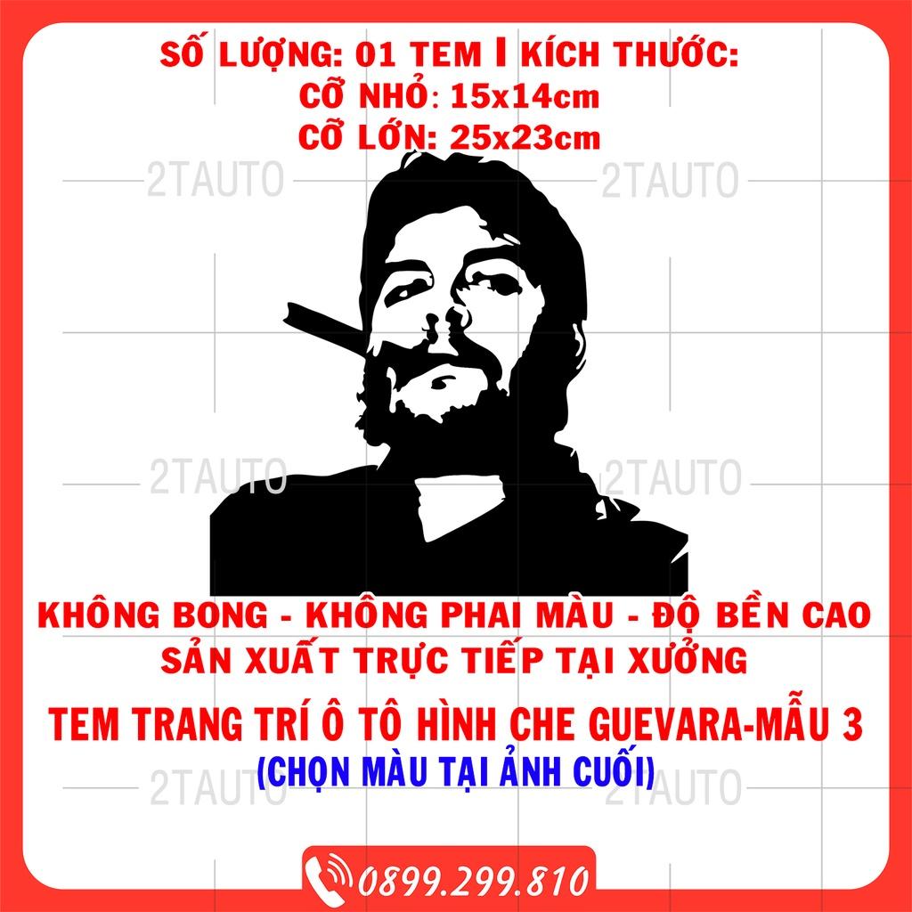 Tem decal sticker dán xe CHE GUEVARA nhiều kích thước, chống thấm nước, logo CHE GUEVARA dán trang trí xe hơi - MẪU 3